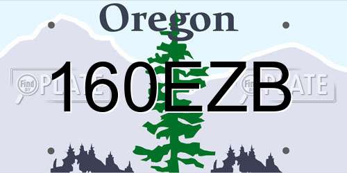 160EZB Oregon License Plate