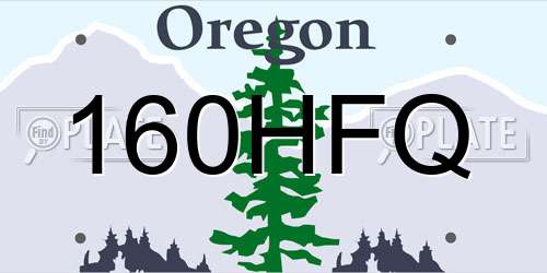 160HFQ Oregon License Plate