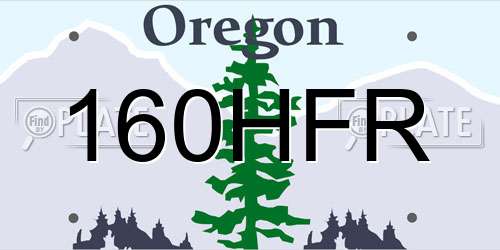 160HFR Oregon License Plate