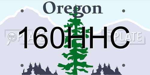 160HHC Oregon License Plate