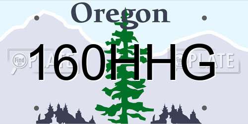 160HHG Oregon License Plate