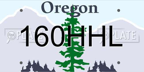 160HHL Oregon License Plate