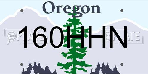 160HHN Oregon License Plate