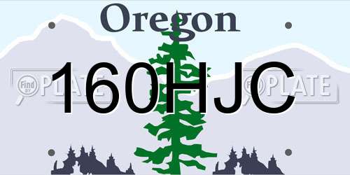 160HJC Oregon License Plate