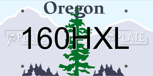 160HXL Oregon License Plate