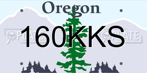 160KKS Oregon License Plate