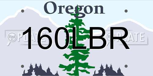 160LBR Oregon License Plate