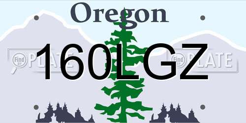 160LGZ Oregon License Plate