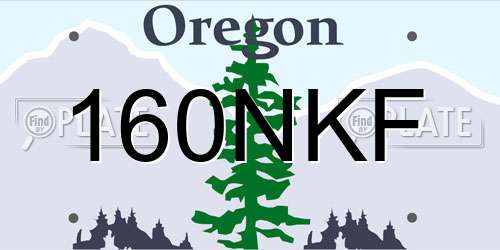 160NKF Oregon License Plate