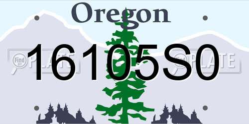16105S0 Oregon License Plate