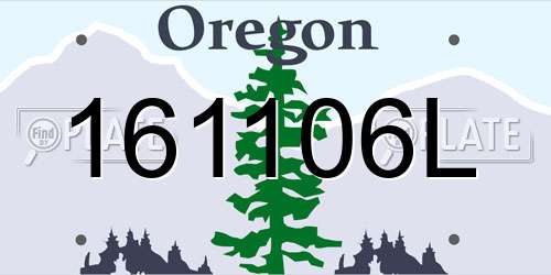161106L Oregon License Plate
