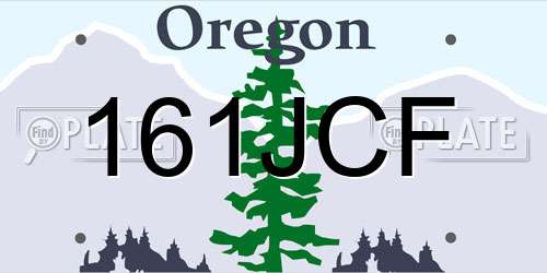 161JCF Oregon License Plate