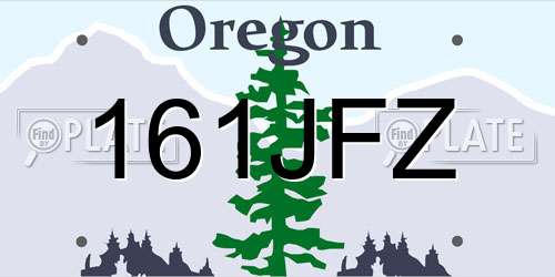 161JFZ Oregon License Plate
