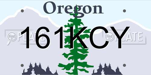 161KCY Oregon License Plate