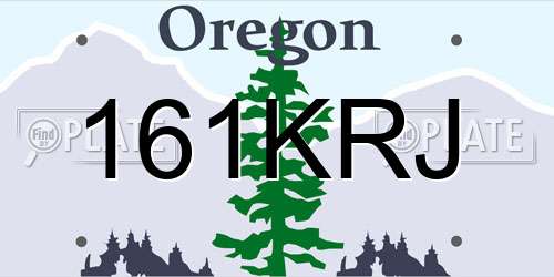 161KRJ Oregon License Plate