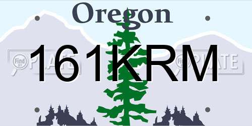 161KRM Oregon License Plate