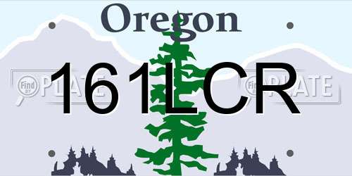 161LCR Oregon License Plate