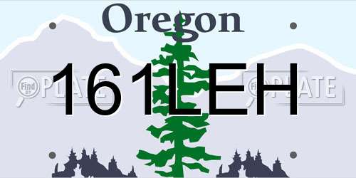 161LEH Oregon License Plate