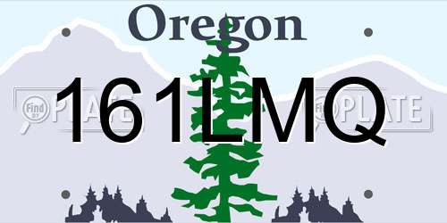 161LMQ Oregon License Plate