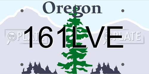 161LVE Oregon License Plate