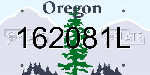 162081L Oregon License Plate
