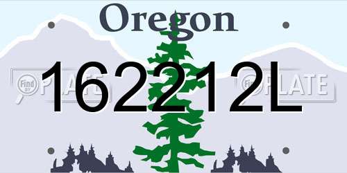 162212L Oregon License Plate