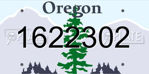 1622302 Oregon License Plate