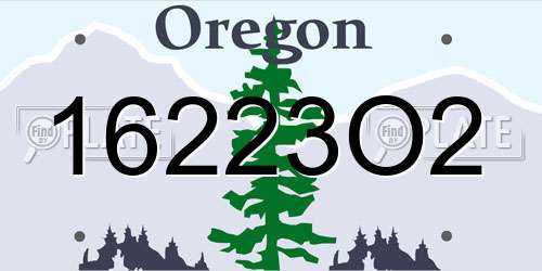 16223O2 Oregon License Plate