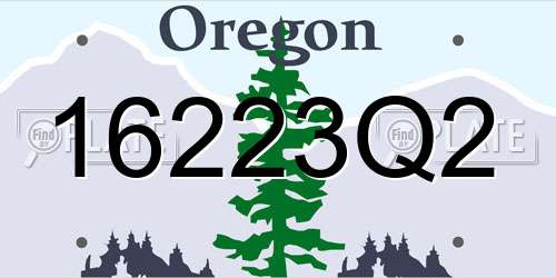 16223Q2 Oregon License Plate
