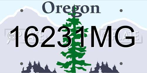 16231MG Oregon License Plate