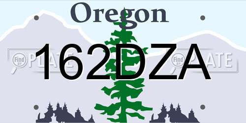 162DZA Oregon License Plate