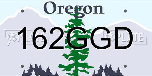 162GGD Oregon License Plate
