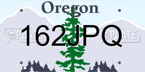 162JPQ Oregon License Plate