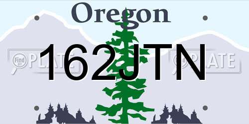162JTN Oregon License Plate
