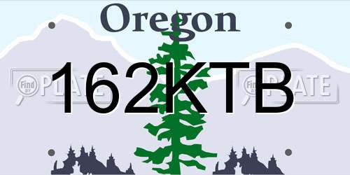 162KTB Oregon License Plate