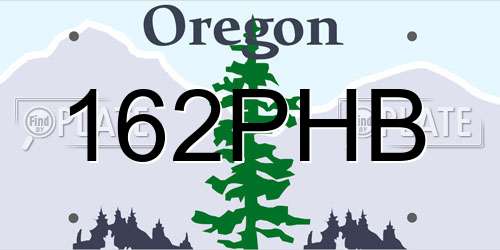 162PHB Oregon License Plate