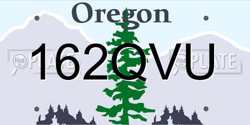 162QVU Oregon License Plate