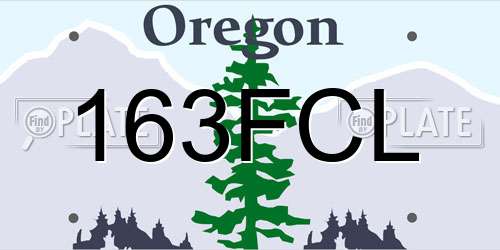 163FCL Oregon License Plate