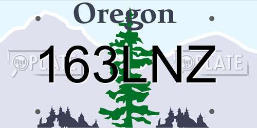 163LNZ Oregon License Plate