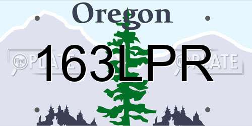 163LPR Oregon License Plate