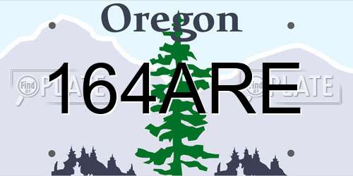 164ARE Oregon License Plate