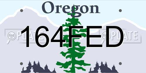 164FED Oregon License Plate