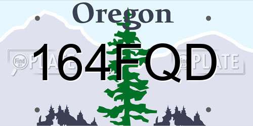 164FQD Oregon License Plate