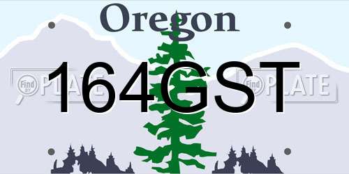 164GST Oregon License Plate