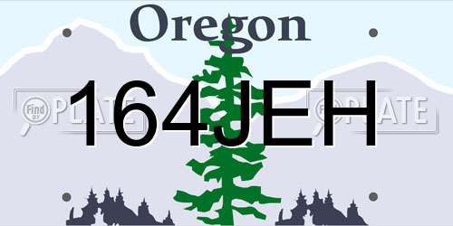 164JEH Oregon License Plate