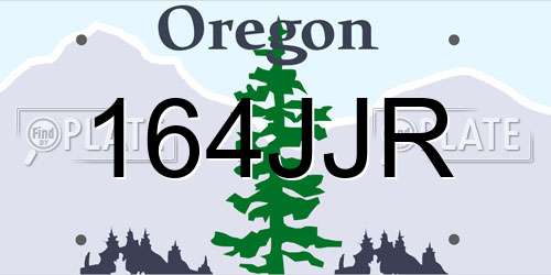 164JJR Oregon License Plate