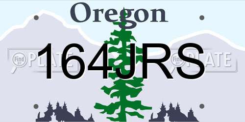 164JRS Oregon License Plate