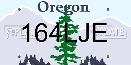 164LJE Oregon License Plate
