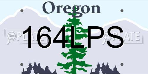 164LPS Oregon License Plate