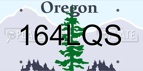 164LQS Oregon License Plate